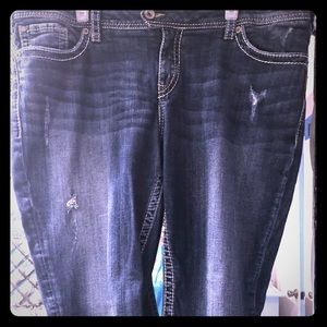 Women’s Silver Denim Capris
